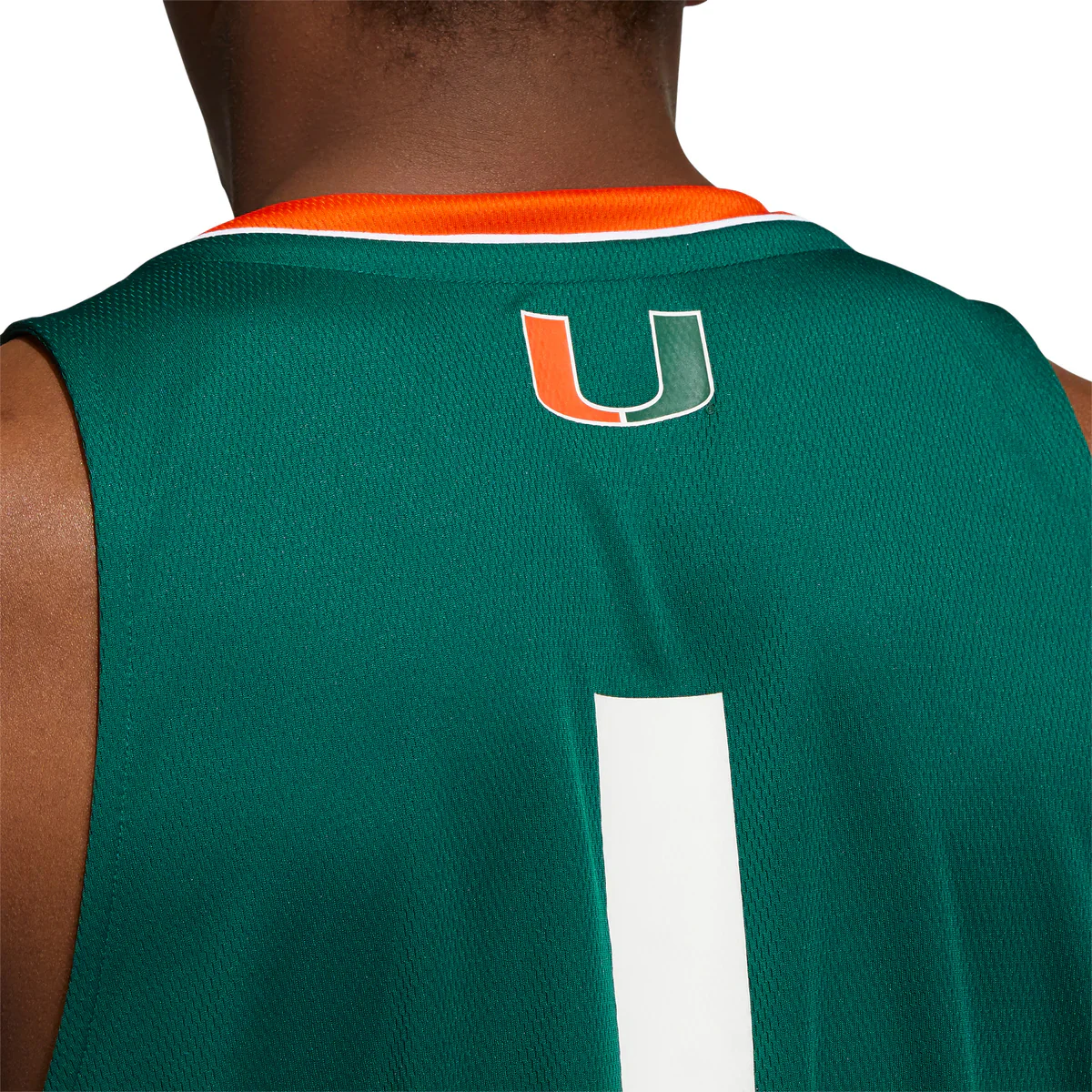 adidas Miami Hurricanes Swingman Basketball Green Jersey - Image 5