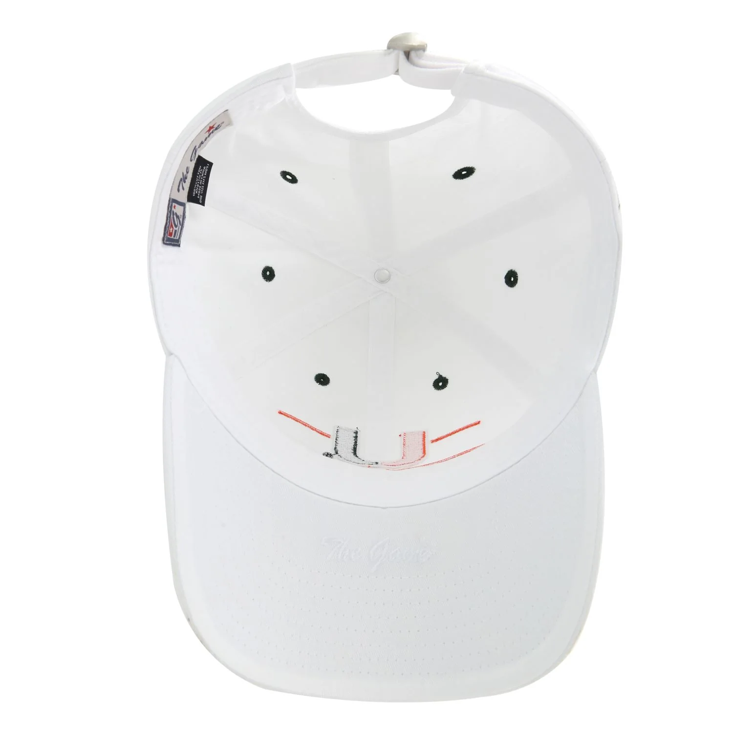The Game Miami Hurricanes White U Volleyball Adjustable Hat - Image 3
