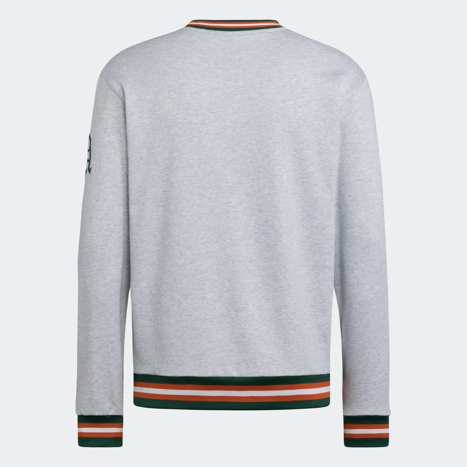 adidas Miami Hurricanes Grey “MIAMI” Crewneck Sweatshirt - Image 3