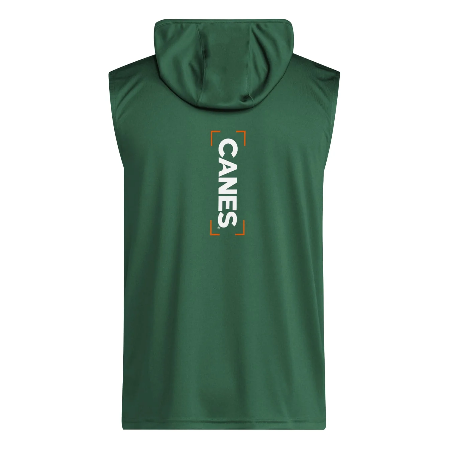 adidas Miami Hurricanes Green Football Sleeveless Hooded Performance Shirt - Image 4