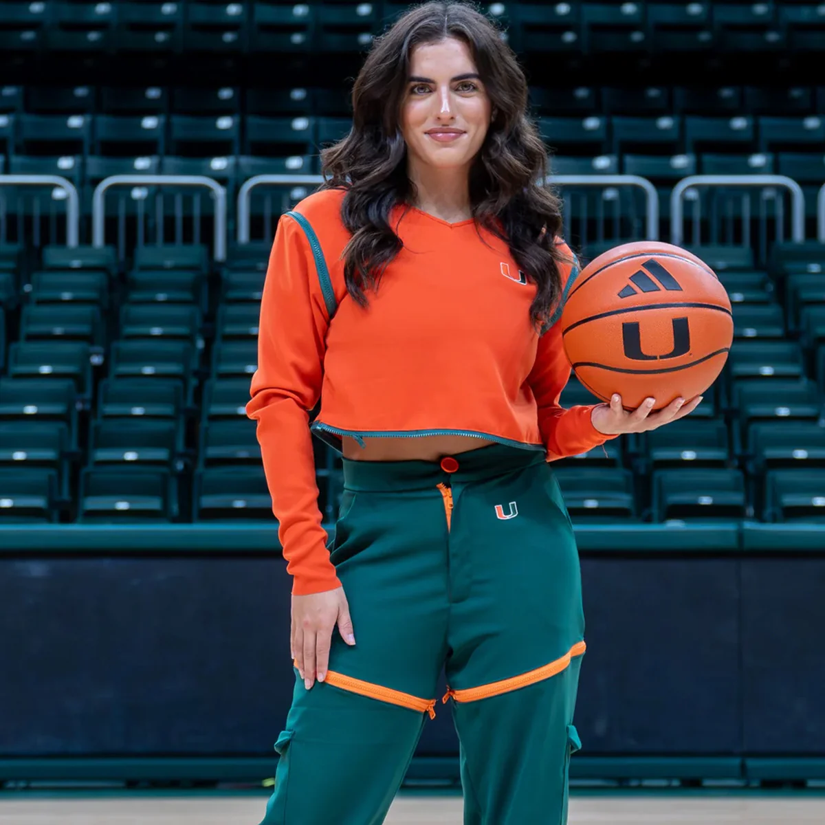 Radmila Lolly University of Miami Women's Orange Zippered Shirt - Image 6